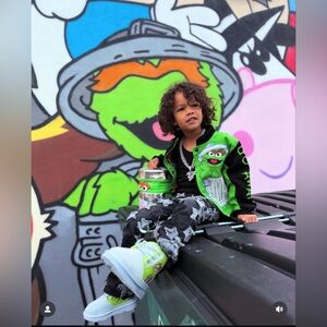 Green and Black Sesame Street Jacket